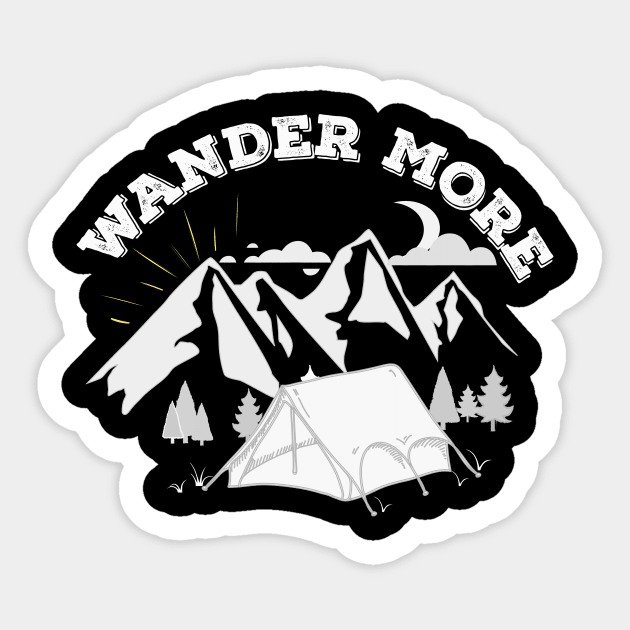 Wander More Sticker by Eugenex